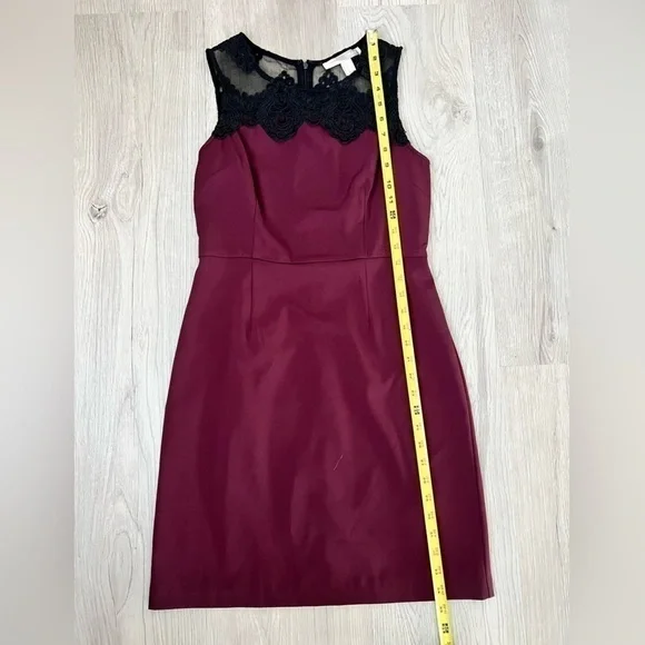 Forever21 Maroon and Black Lace Cocktail Dress - Picture 4 of 9